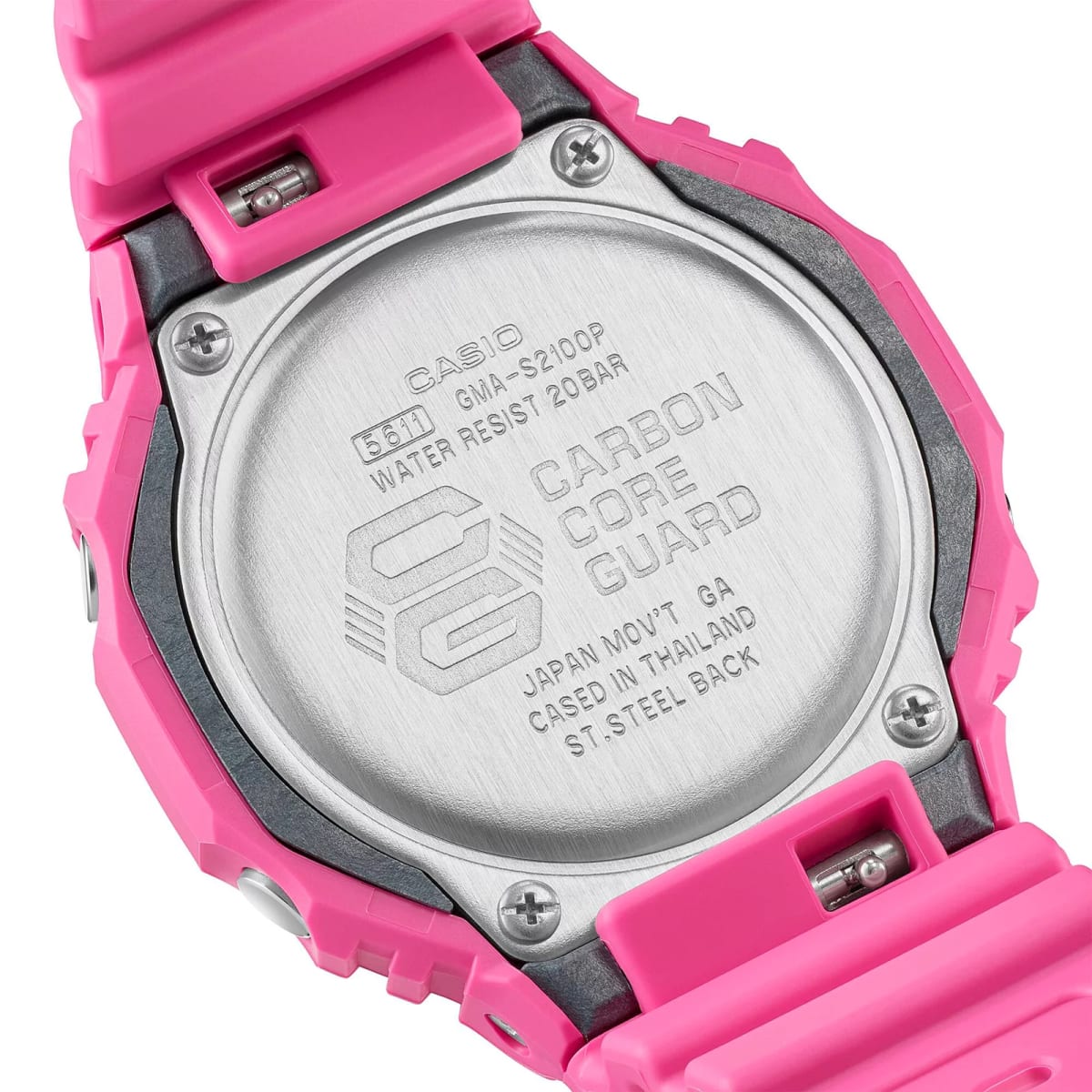 Reloj G-SHOCK GMA-S2100P-4A Carbono/Resina Mujer Rosado6