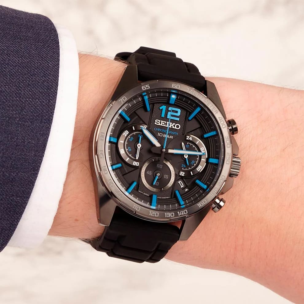 Reloj SEIKO Chronograph SSB353P1 Resina Hombre Negro4