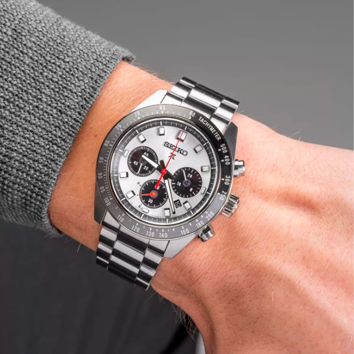 Reloj SEIKO PROSPEX Speedtimer Solar Chronograph SSC911P1 Acero Hombre Plateado3