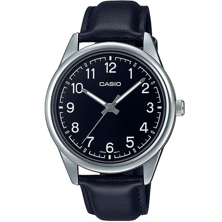 Reloj CASIO Regular MTP-V005L-1B4 ACERO/Cuero Hombre Plateado/Negro1