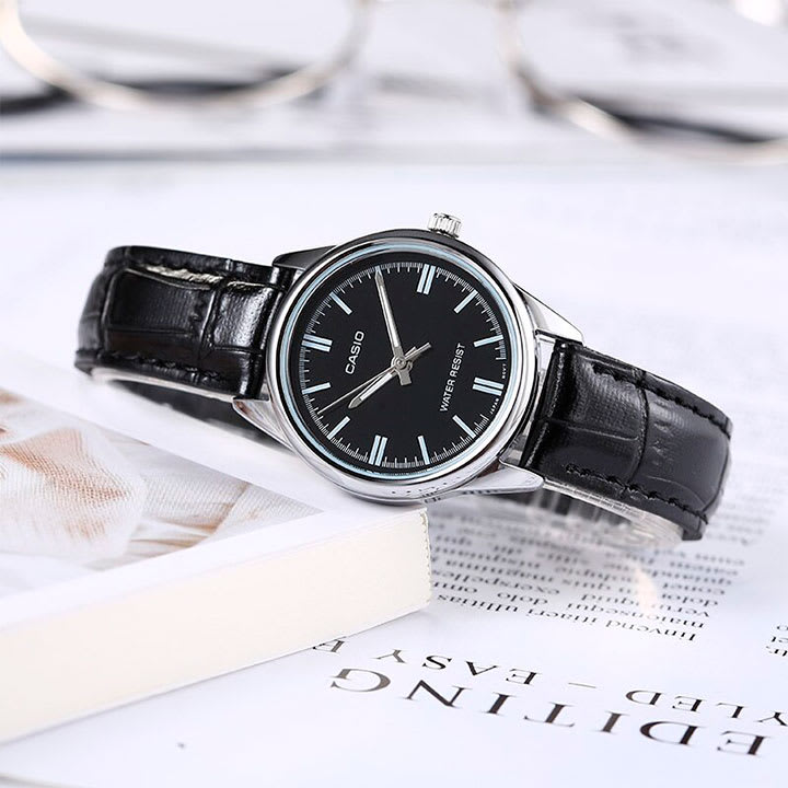 Reloj CASIO Regular LTP-V005L-1A Acero/Cuero Mujer Negro/Plateado2