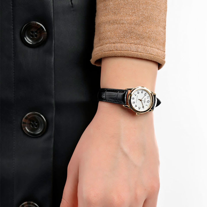 Reloj CASIO Regular LTP-V001GL-7B Acero/Cuero Mujer Dorado/Negro4