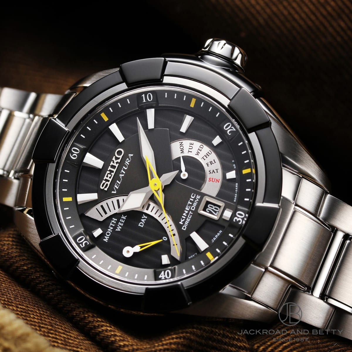 Reloj SEIKO VELATURA SRH015P1 Kinetic Acero Hombre Plateado3