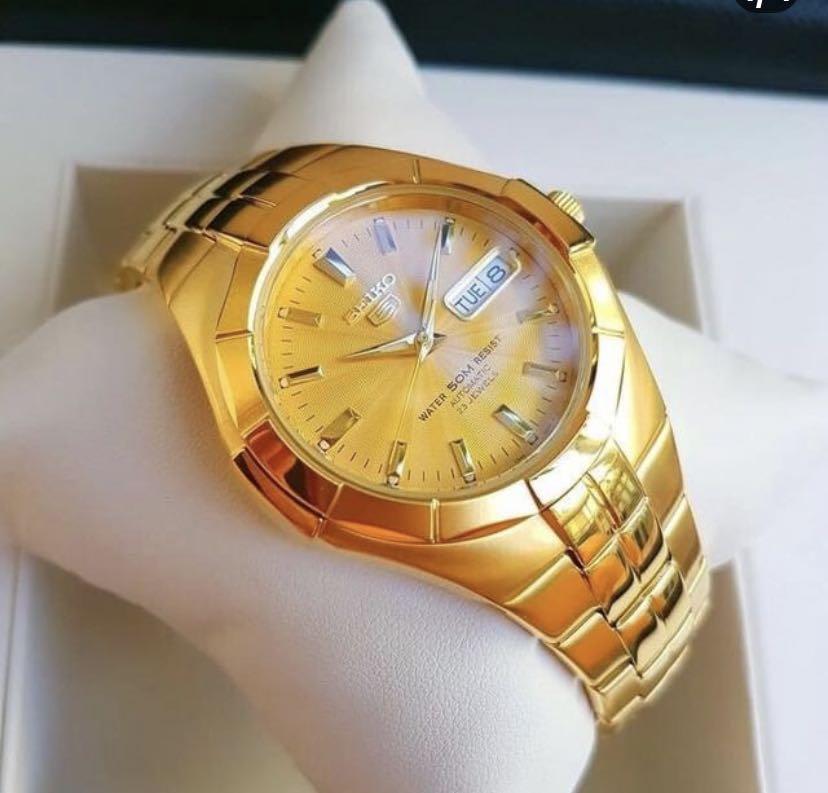 Reloj SEIKO 5 SNZE32K1S Automático Acero Hombre Dorado6