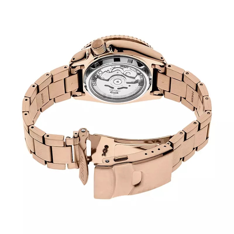 Reloj SEIKO 5 Sports SRPE72K1 Automático Acero Hombre Oro Rosa3