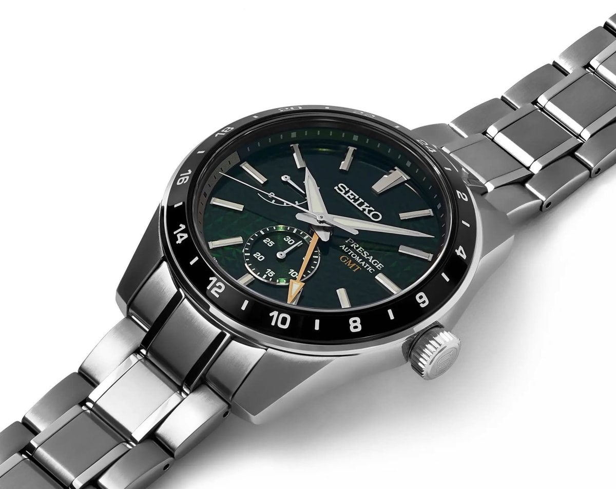 Reloj SEIKO PRESAGE SPB219J1 Sharp Edged Series GMT Acero Hombre Plateado2