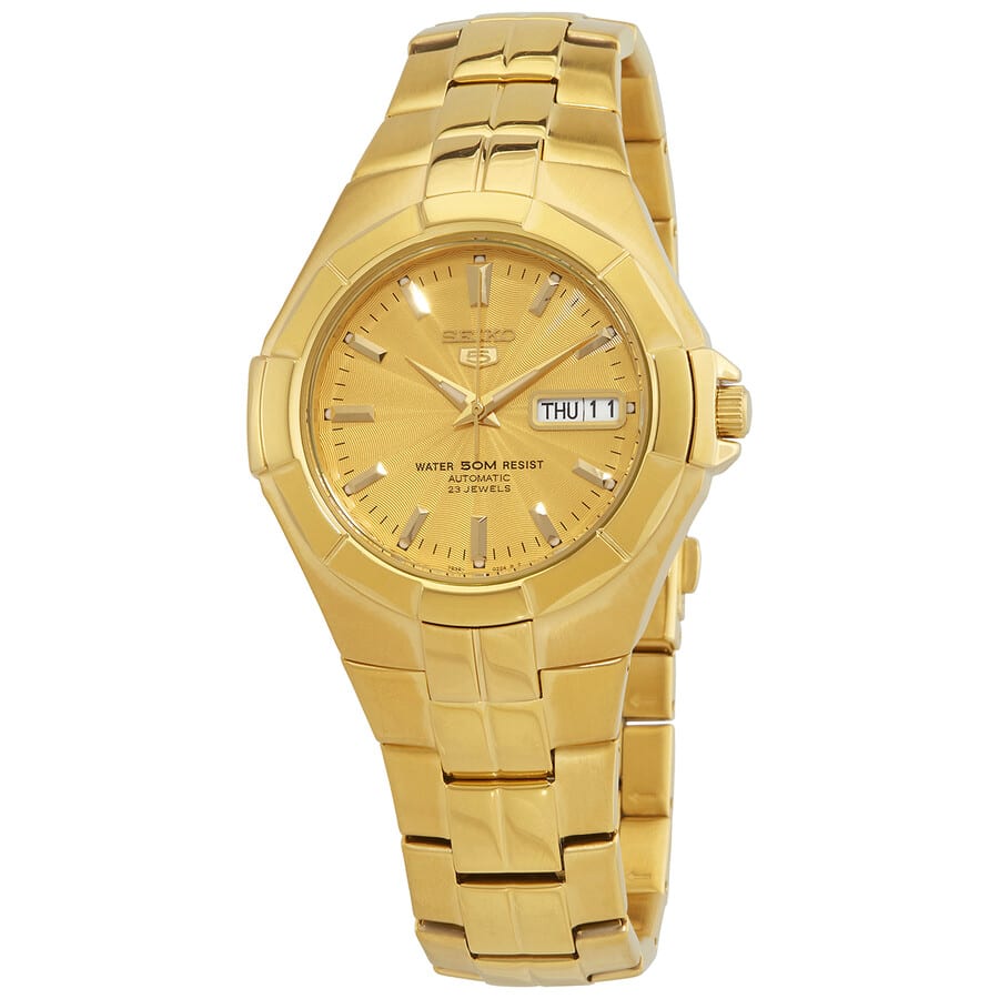 Reloj SEIKO 5 SNZE32K1S Automático Acero Hombre Dorado2