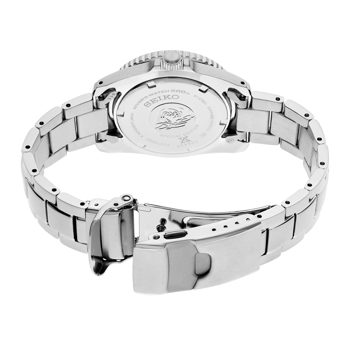 Reloj SEIKO PROSPEX PADI Diver SNE575P1 Solar Acero Hombre Plateado7