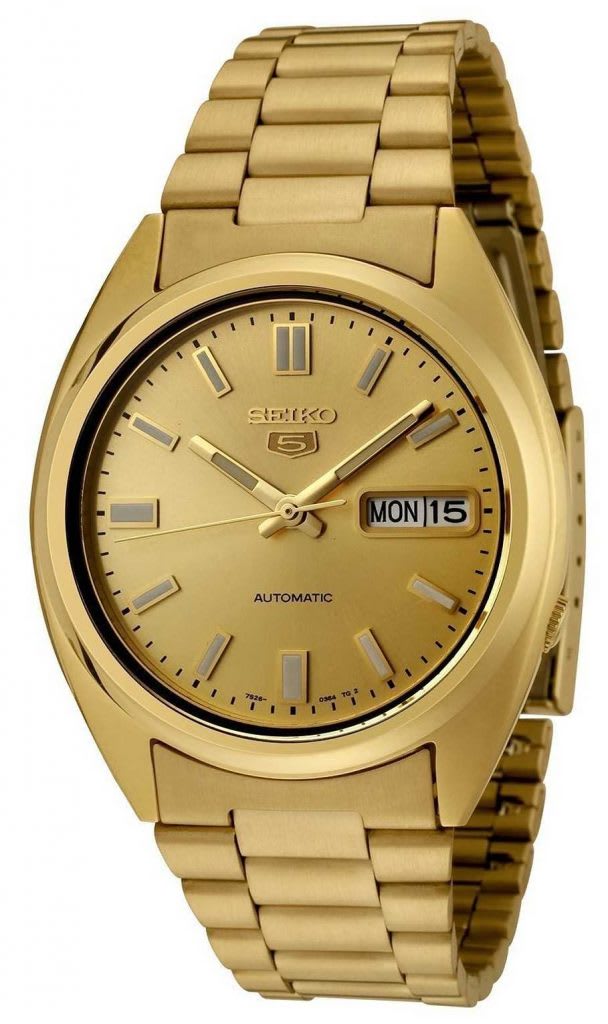 Reloj SEIKO 5 SNXS80K1 Automático Acero Hombre Dorado1
