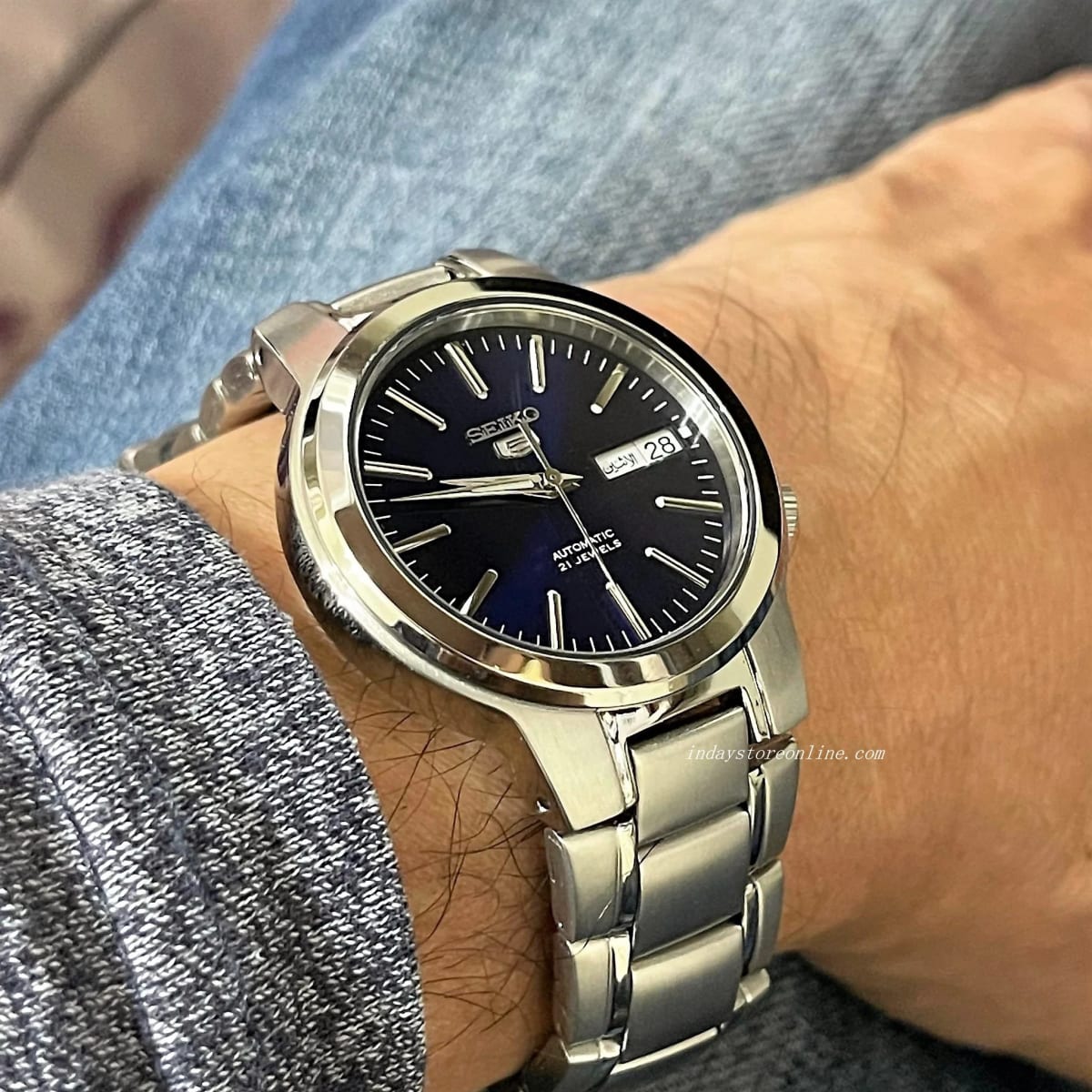 Reloj SEIKO 5 SNKA05K1 Automático Acero Hombre Plateado6