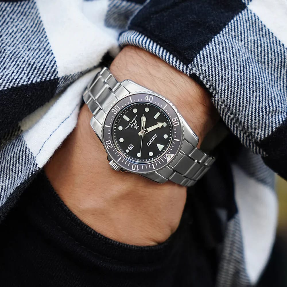 Reloj SEIKO PROSPEX Scuba SNE569P1 Solar Acero Hombre Plateado6