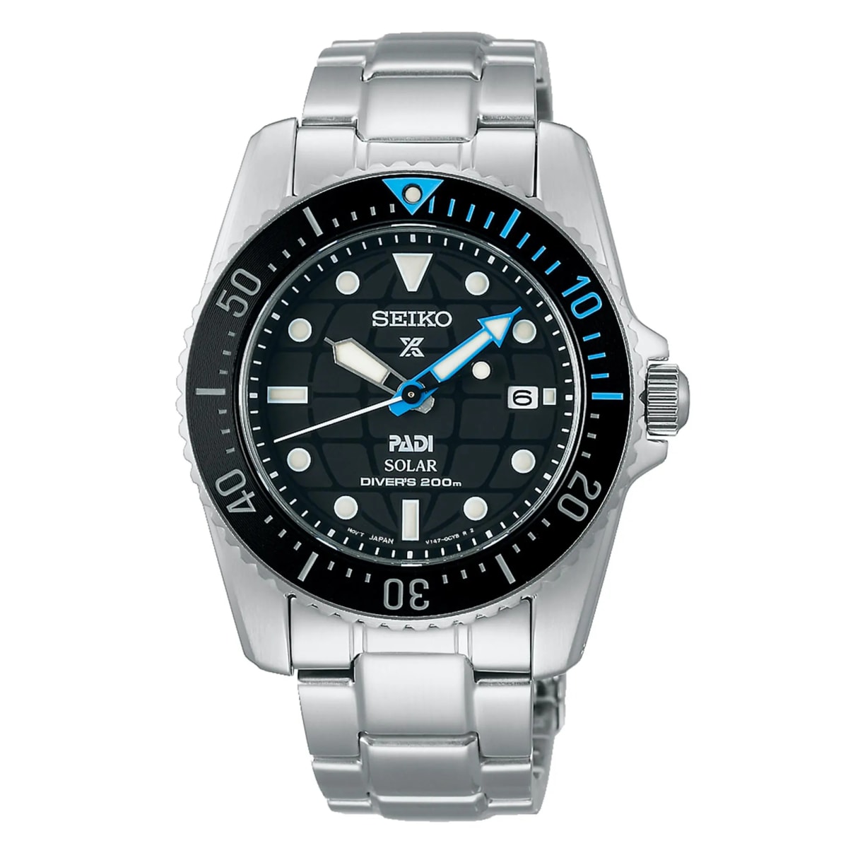Reloj SEIKO PROSPEX PADI Diver SNE575P1 Solar Acero Hombre Plateado1