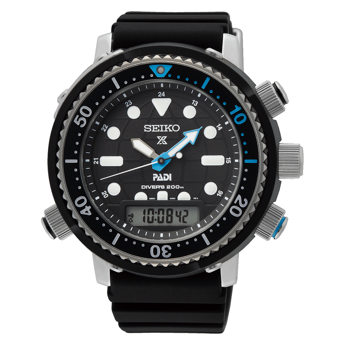 Reloj SEIKO PROSPEX PADI Arnie Hybrid Diver Edición 40 Aniversario SNJ035P1 Solar Acero/Resina Hombre Plateado/Negro1