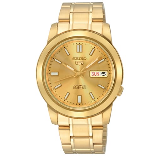 Reloj SEIKO 5 SNKK20K1S Automático Acero Hombre Dorado1