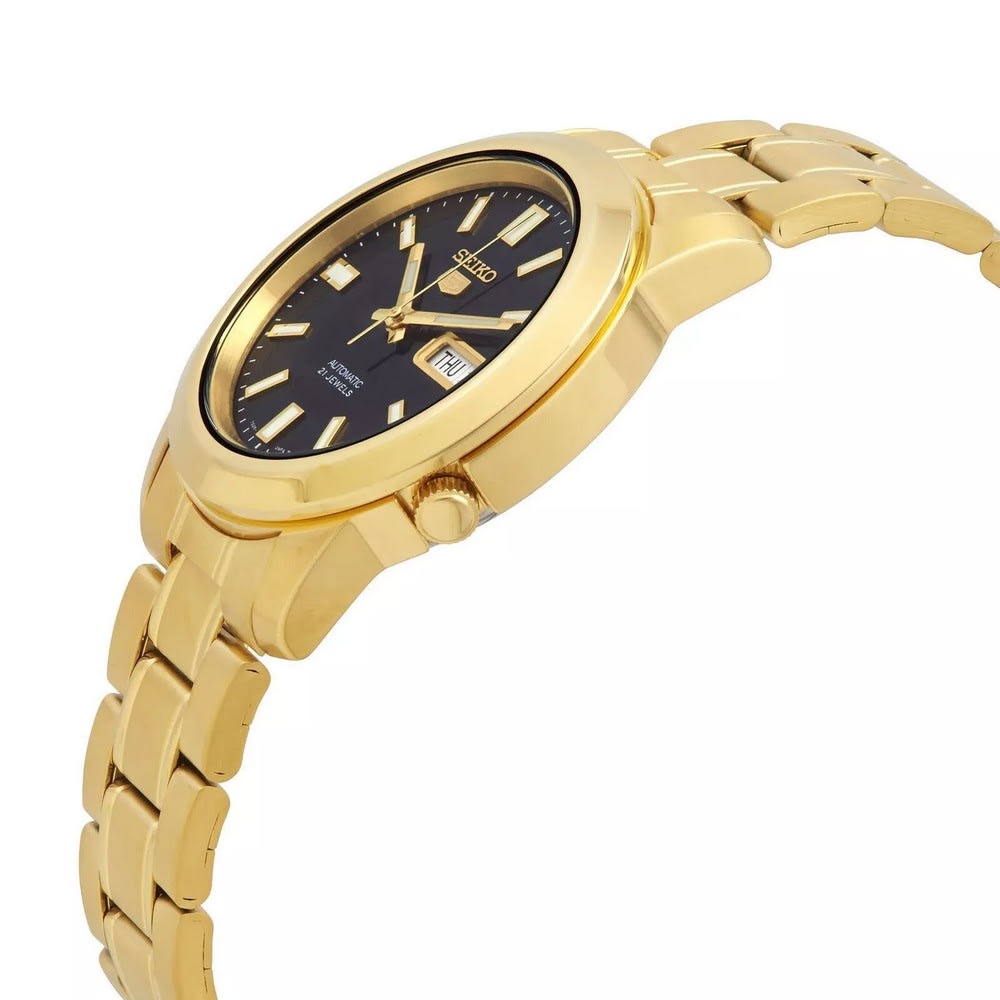 Reloj SEIKO 5 SNKK22K1 Automático Acero Hombre Dorado2