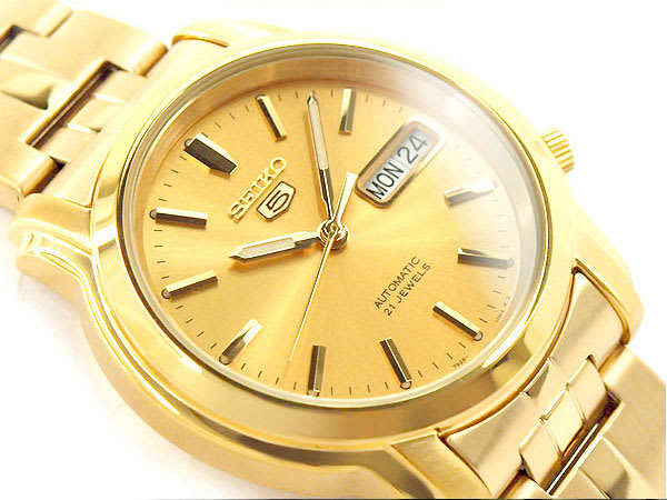 Reloj SEIKO 5 SNKK76K1 Automático Acero Hombre Dorado4