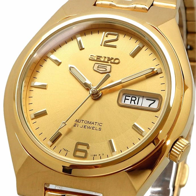 Reloj SEIKO 5 SNKL64K1 Automático Acero Hombre Dorado2