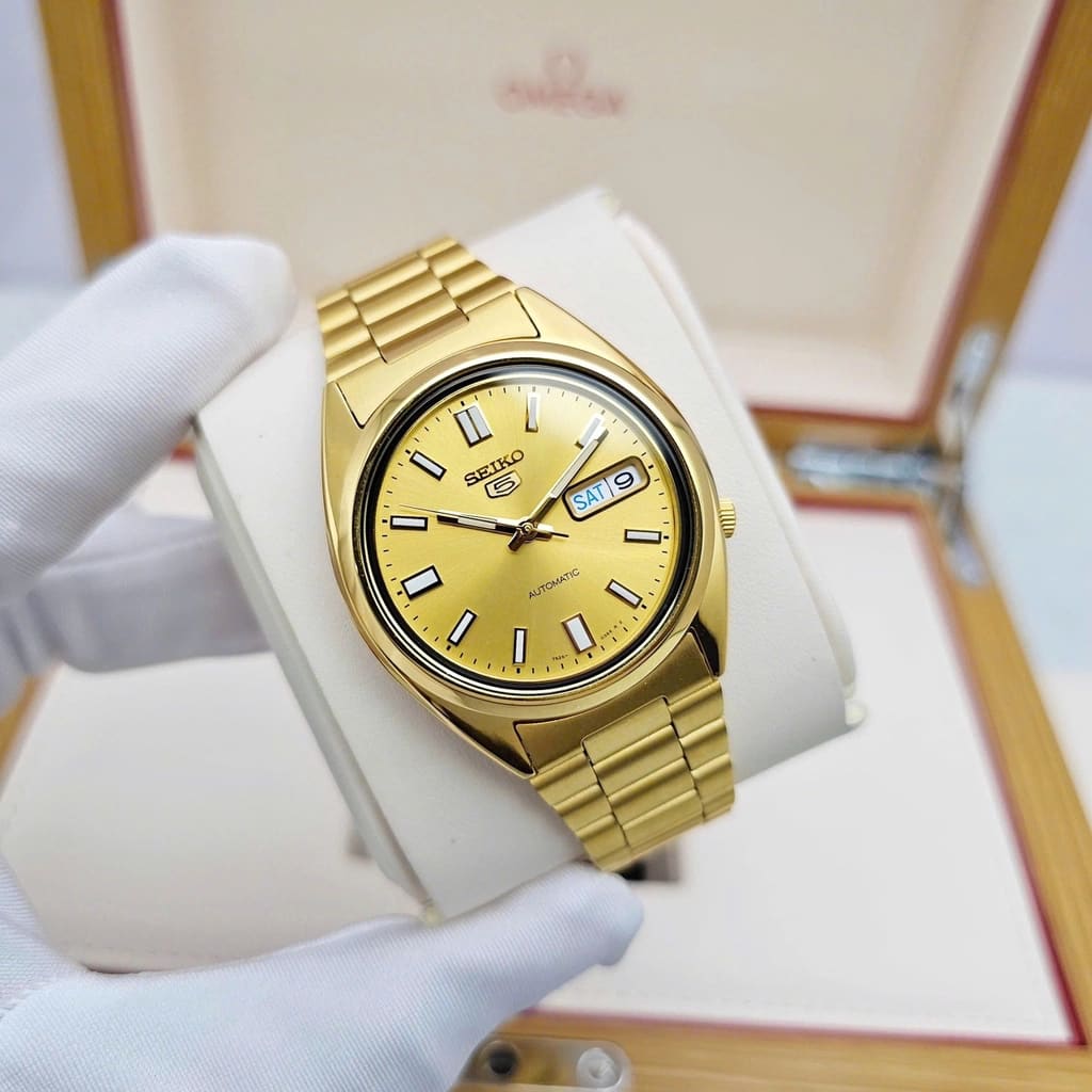 Reloj SEIKO 5 SNXS80K1 Automático Acero Hombre Dorado2