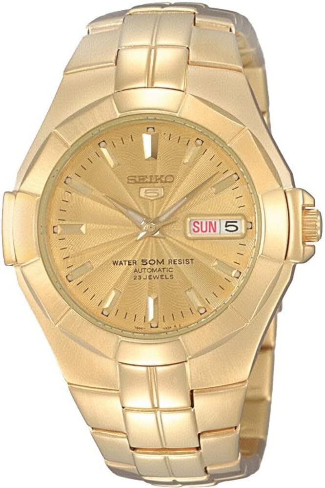 Reloj SEIKO 5 SNZE32K1S Automático Acero Hombre Dorado1
