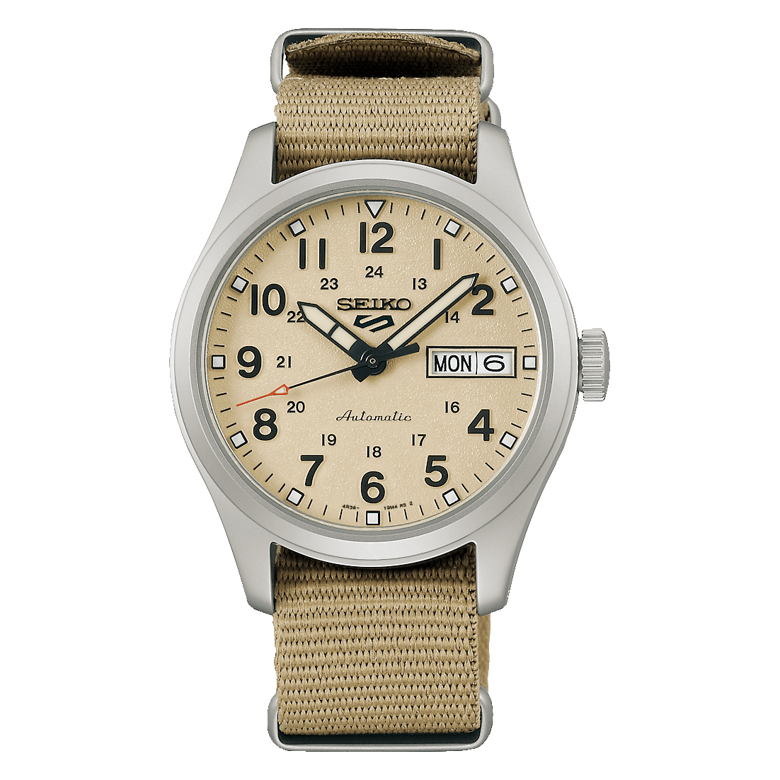Reloj SEIKO 5 Sports SRPJ83K1 Automático Nailon Hombre Plateado1