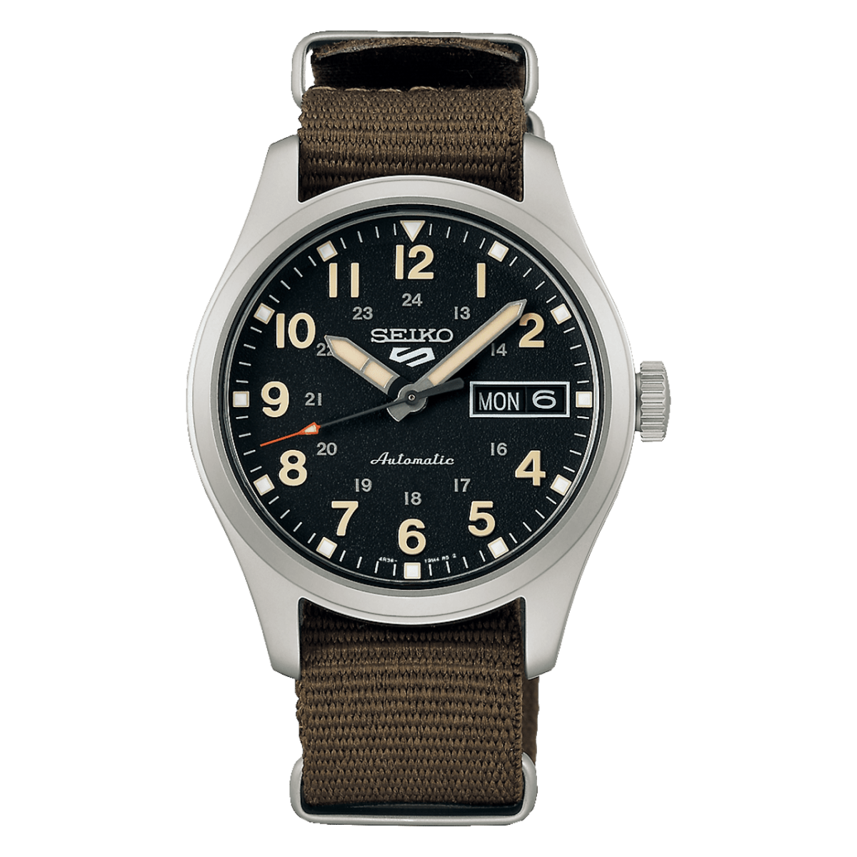 Reloj SEIKO 5 Sports SRPJ85K1 Automático Nailon Hombre Plateado1