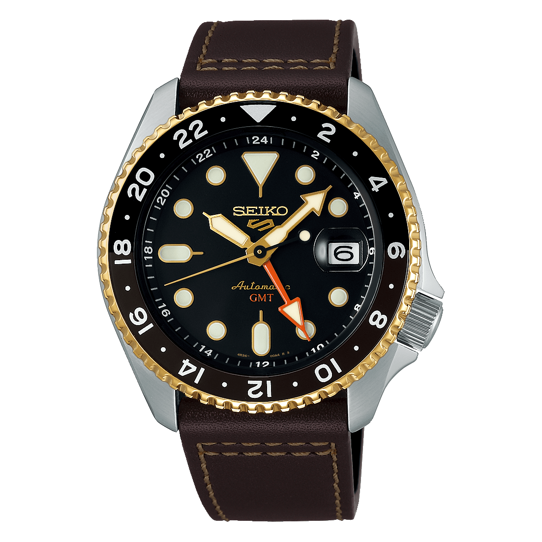 Reloj SEIKO 5 Sports GMT SSK036K1 Automático Cuero Hombre Plateado1