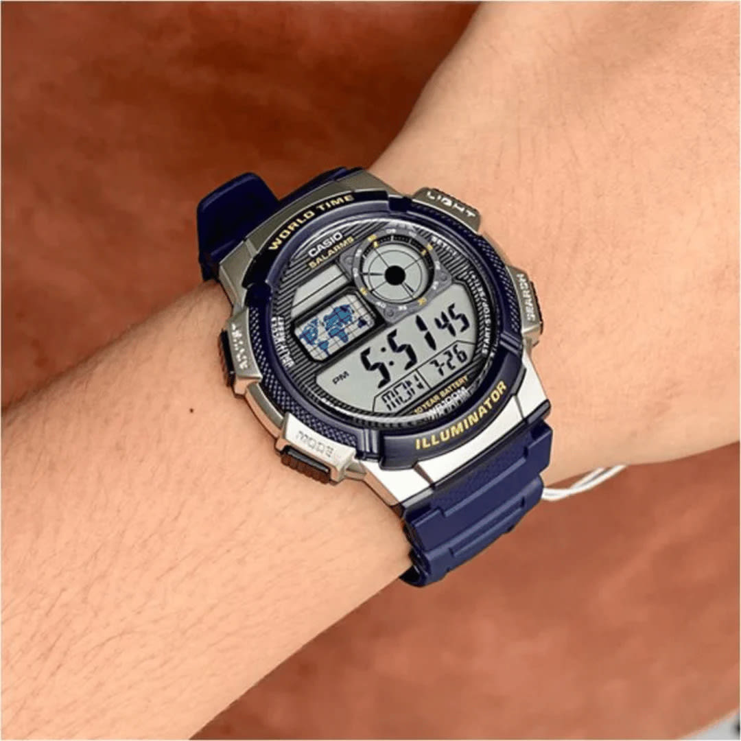 Reloj CASIO Regular AE-1000W-2A Resina Juvenil Azul3