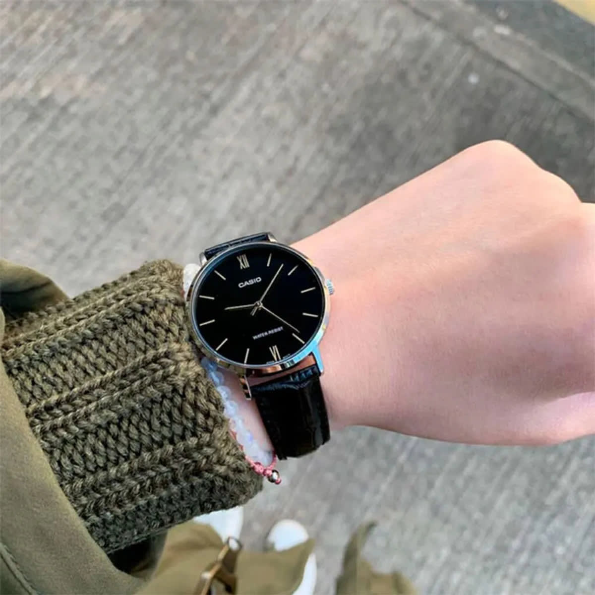 Reloj CASIO Regular LTP-VT01L-1B Acero/Cuero Mujer Plateado/Negro3