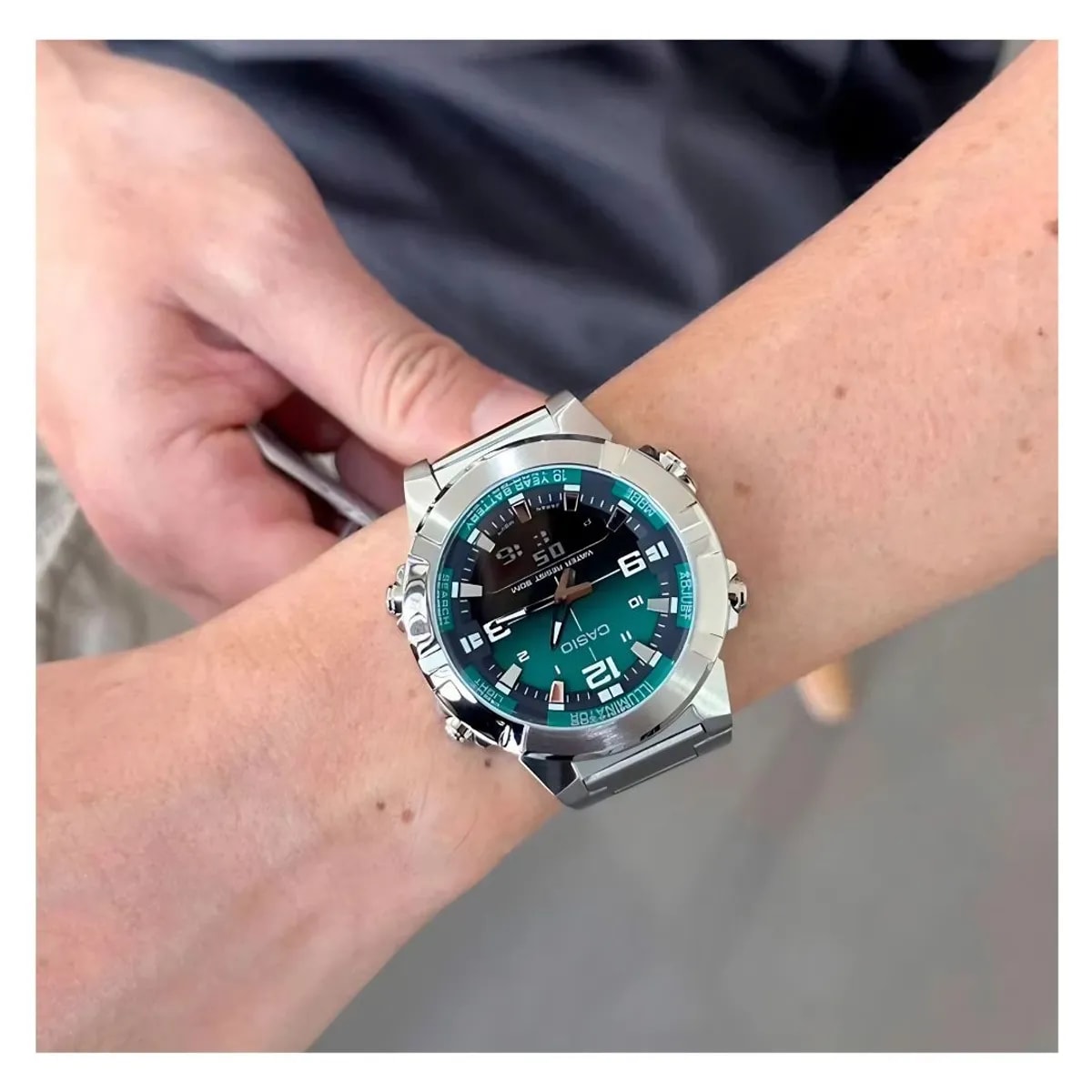 Reloj CASIO Regular AMW-870DA-3A ACERO Hombre Plateado2