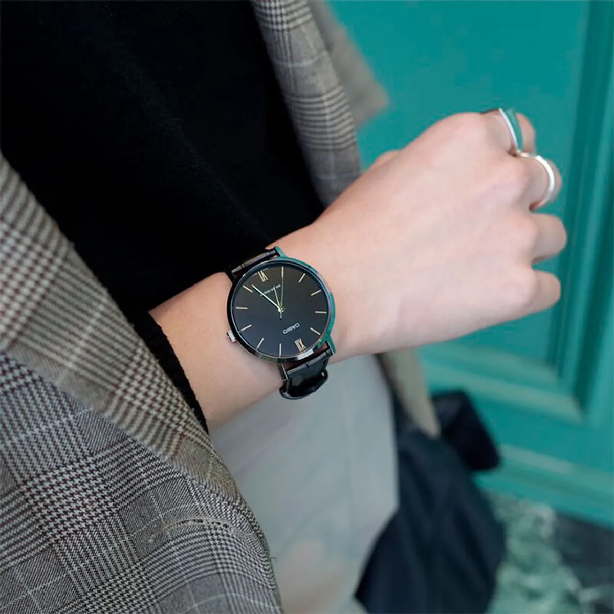 Reloj CASIO Regular LTP-VT01L-1B Acero/Cuero Mujer Plateado/Negro2