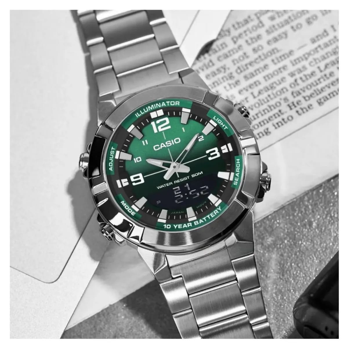 Reloj CASIO Regular AMW-870DA-3A ACERO Hombre Plateado3