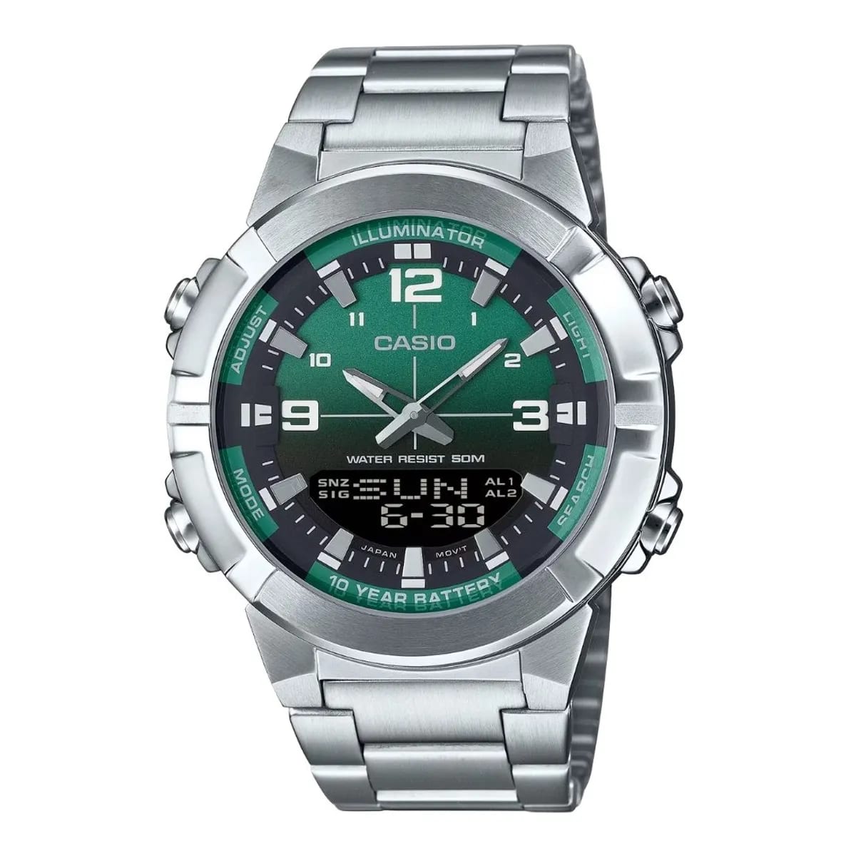 Reloj CASIO Regular AMW-870DA-3A ACERO Hombre Plateado1