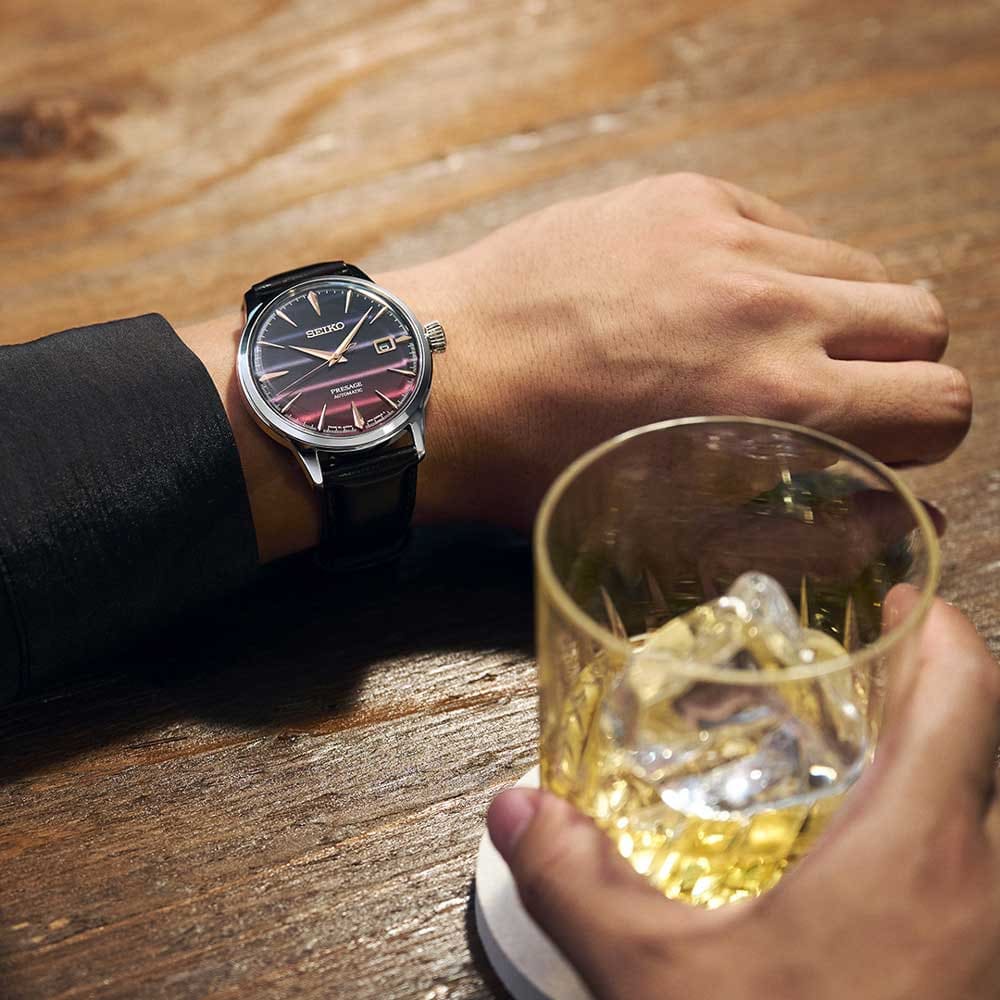 Reloj SEIKO PRESAGE SRPK75J1 Purple Sunset Limited Edition Cocktail7