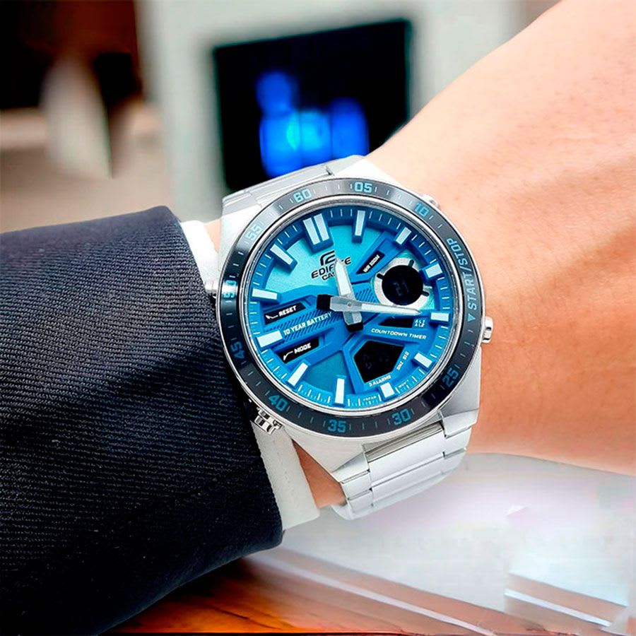 Reloj EDIFICE EFV-C110D-2B Acero Hombre Plateado3