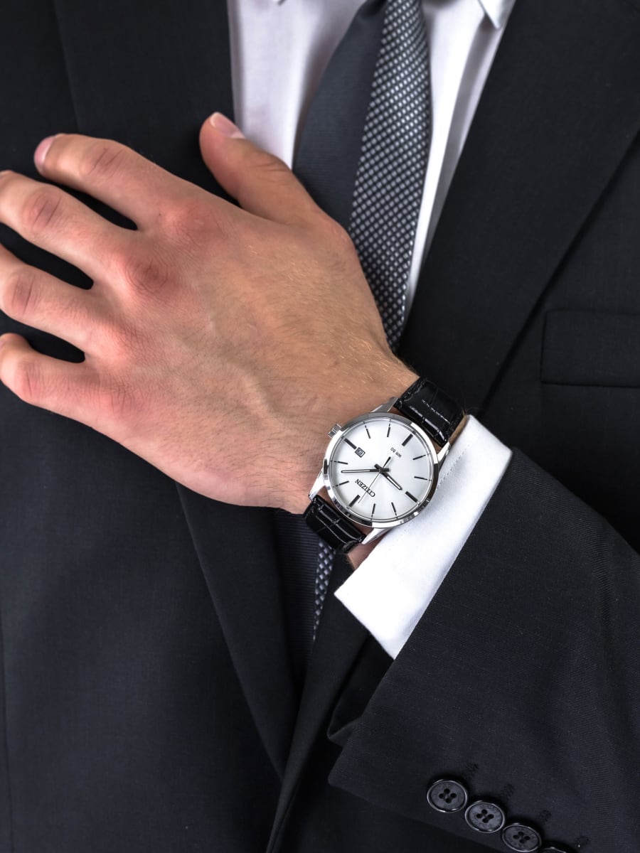 Reloj CITIZEN BI5000-01A Acero/Cuero Hombre Plateado/Negro4