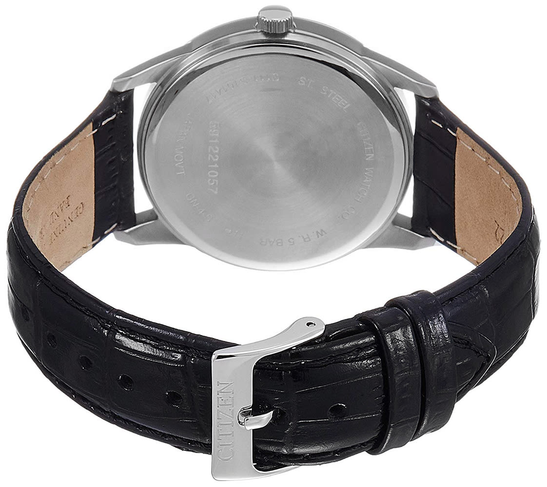 Reloj CITIZEN BI5000-01A Acero/Cuero Hombre Plateado/Negro2