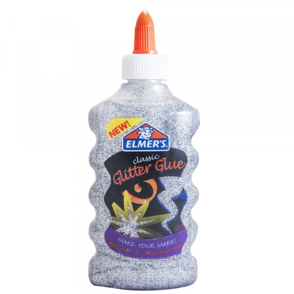 Elmers glitter glue silver 6oz Distribuidora y Librería Absa