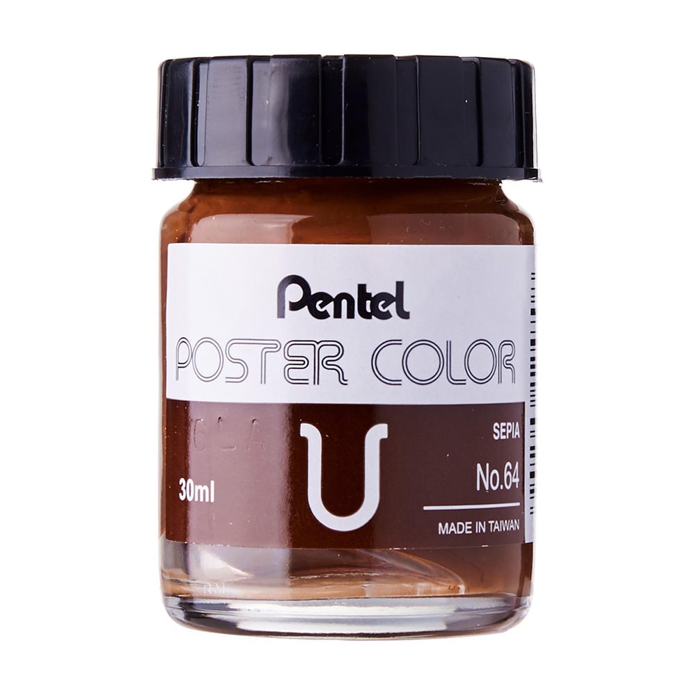 Pentel tempera poster color 30ml Sepia marron distribuidoraylibreriaabsa