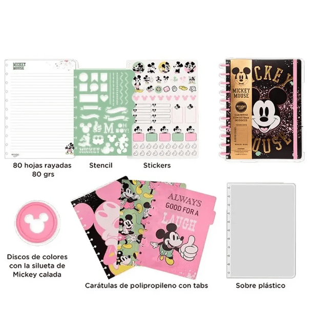 Mooving Loop - Cuaderno Disco Carta Mickey Mouse 1711121 Mooving Loop - Cuaderno Disco Carta Mickey Mouse 1711121