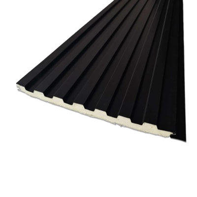 METALSIDE PANEL EXTERIOR BAUHAUS NEGRO CAJA 10 UNIDADES