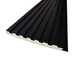 METALSIDE PANEL EXTERIOR BAUHAUS NEGRO CAJA 10 UNIDADES 0