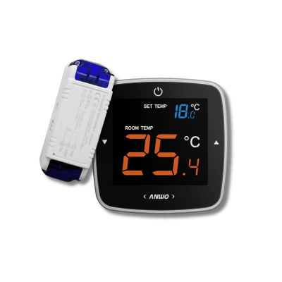 TERMOSTATO AMBIENTAL DE CALEFACCION SIMPLE  ATS-PANTALLA TÁCTIL / ON-OFF / RADIOFRECUENCIA