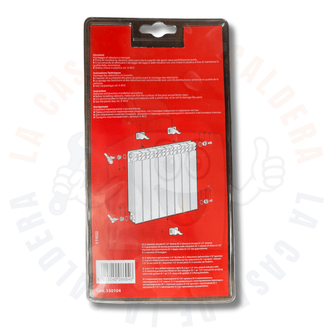 KIT DE MONTAJE PARA RADIADOR DE ALUMINIO FONDITAL2