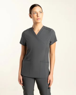 DELANTAL MUJER SPORT STRETCH GRIS