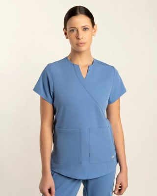 DELANTAL MUJER COMFORT CELESTE