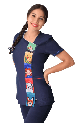 DELANTAL FAUNITA AZUL MARINO