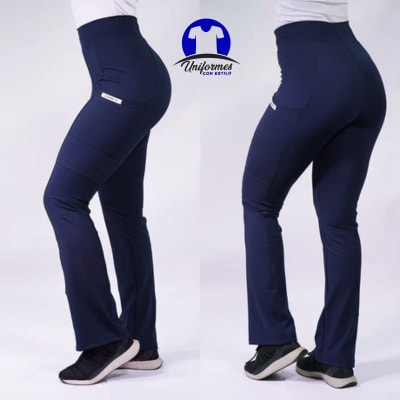 PANTALON MUJER FLEX AZUL MARINO