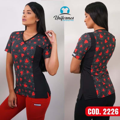 DELANTAL ESTAMPADO ELASTICADO 2226