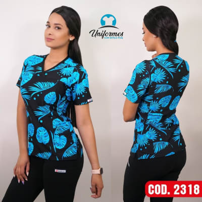 DELANTAL ESTAMPADO ELASTICADO 2318