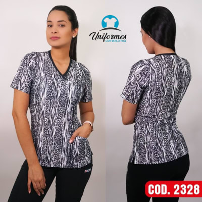 DELANTAL ESTAMPADO ELASTICADO 2328
